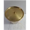 Image 4 : (1) Gold-Toned Metal Canister/Bucket