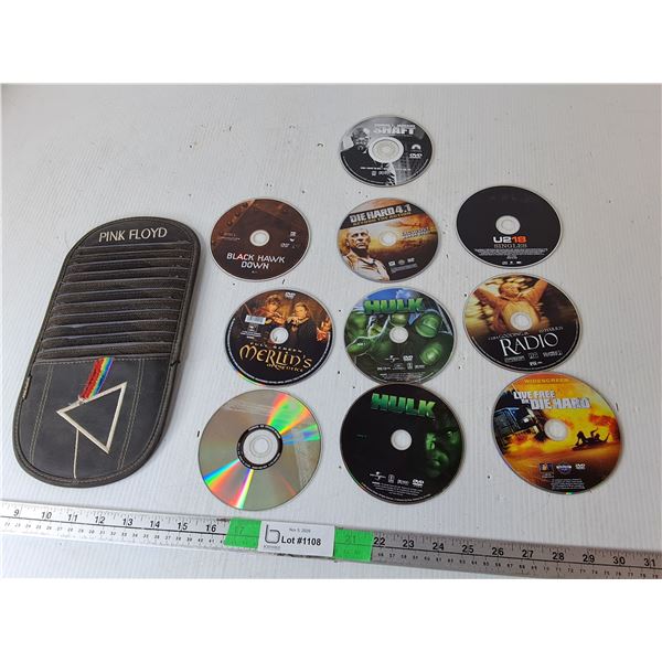 Pink Floyd CD Case & DVDs- Radio, Die Hard, Hulk, Misc.
