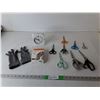 Image 1 : Arthritis Gloves- S,  Scissors, Desk Clock- Working