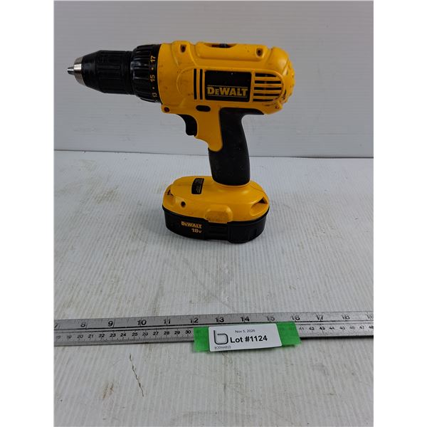 Dewalt DC970 18 Volt Power Drill - Tested - Cannot Ship
