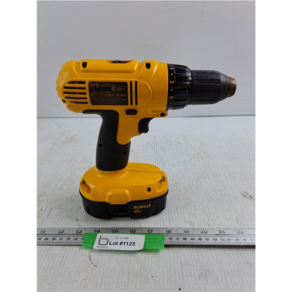 Dewalt DC759 18 Volt Power Drill - Tested - Cannot Ship