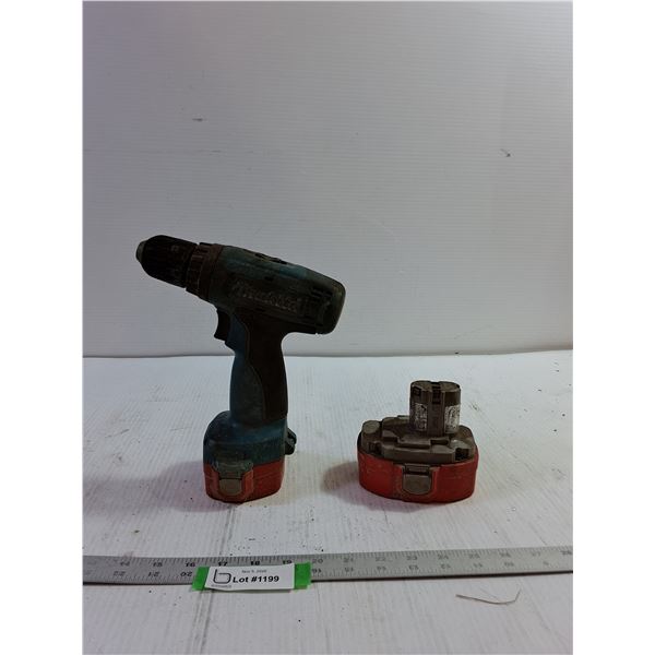 Makita Cordless Drill, 2 Batteries - Untested, As Is, Pickup Only