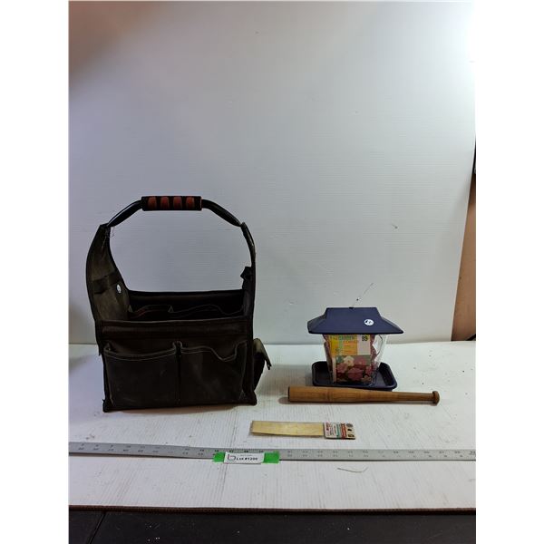 Open Top Tool Bag, Hanging Bird Feeder, Early Sensation Mix, Mini Bat, Hook & Loop Dots