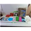 Image 1 : Wood Pile Tarp, Craft Felt, Plastic Letters, Tissue Paper, Tech Cables,