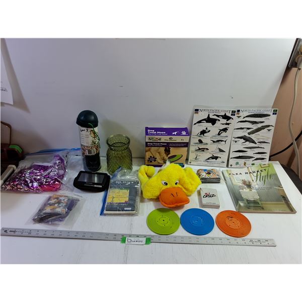 Mixed Variety Lot - Girls Princess Set, Bird Feeder, Vase, Marine Charts, Duck Hat, Dog Treat Maze