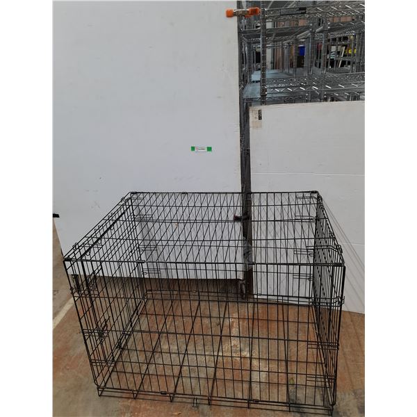 *Collapsible Animal Cage w/ Double Latch Door (42x30x28 ) - As Is, Pickup Only