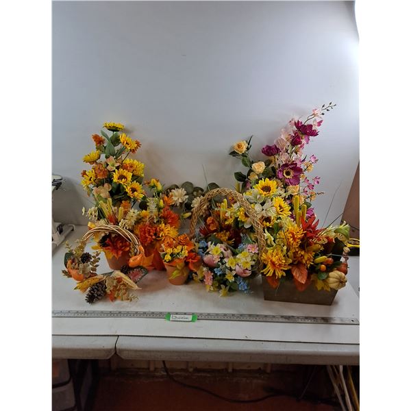 Assorted Plastic Floral Displays