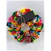 Image 2 : Felt Wreath - (3) Plastic Floral Wreaths - (2) Plastic Boquets w/ Pots - As Is
