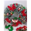 Image 2 : Christmas Decorations - (3) Wreaths & (1) Candy Cane