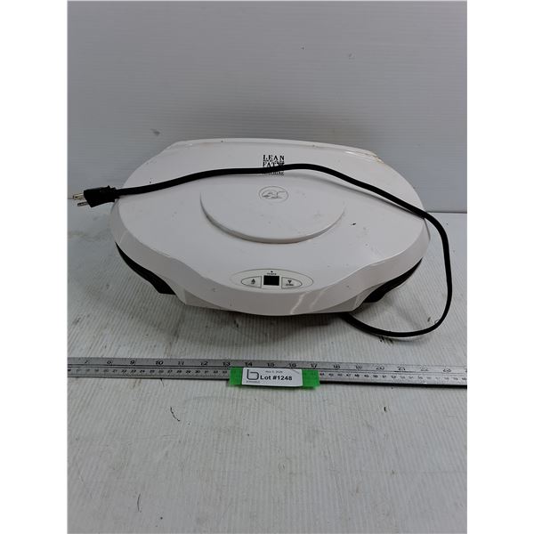 Lean Mean Fat Reducing Grilling Machine Sloped Countertop Grill - Powers On - As Is