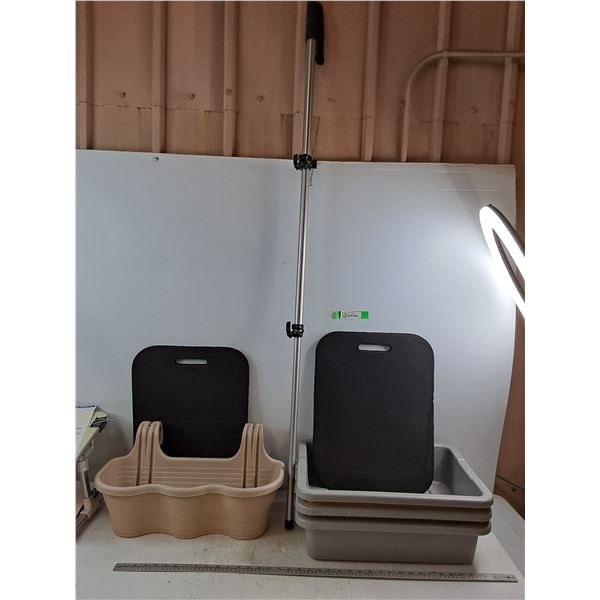 Manfrotto Collapsible Monopod (64 ) - (3) Plastic Bins, (1) Hanging Bin - (2) Black Foam Mats - As I