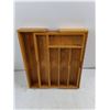 Image 3 : Adjustable Wooden Shelf - Drying Basket - Assorted Travel Guides & Postcards - As Is