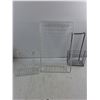Image 4 : Adjustable Wooden Shelf - Drying Basket - Assorted Travel Guides & Postcards - As Is