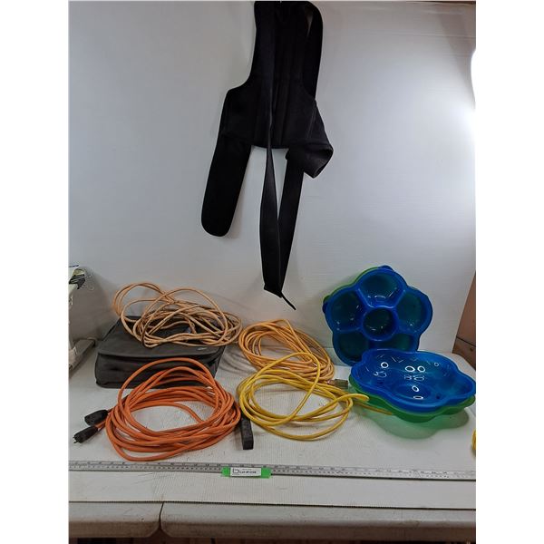 (4) Extension Cords (One Missing Male Head) - Blood Pressure Machine Case - As Is