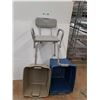 Image 1 : *(2) Plastic Storage Bins (23x12x17.75" & 24x17.5x18") - Shower Chair (Approx. 21x30.5x15"), PU Only
