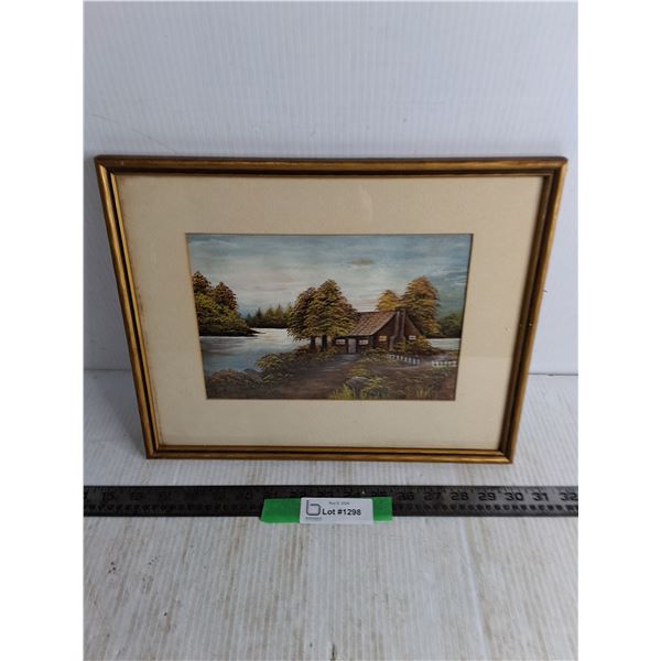 Cabin in the Woods Framed Print 14.25  x 11.25 
