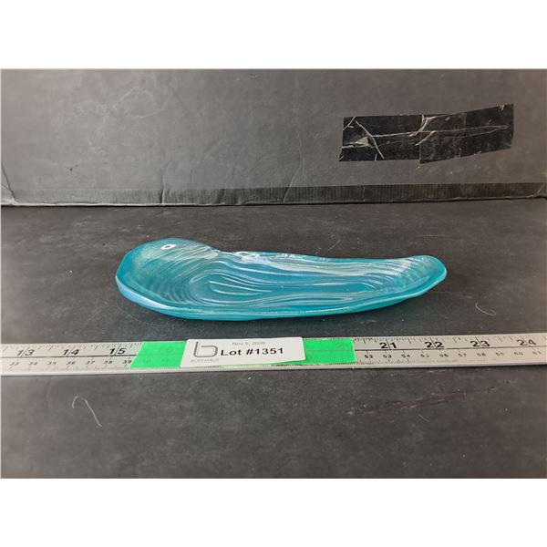 Blue Glass Catchall 8.75  x 4.5 