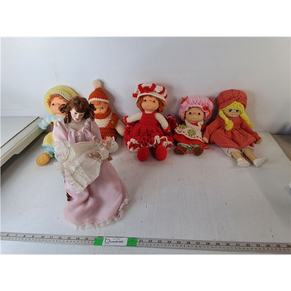 Doll Lot- Porcelain, Strawberry Shortcake, Misc.