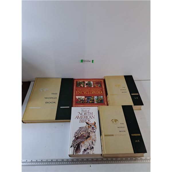 World Book Atlas, (2) Dictionaries, Gardening and Bird Books