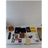 Image 1 : Remote As-Is, (6) Fridge Magnets, Assorted Promotional Bags & Pouches, Guardian Angel Pin, Misc
