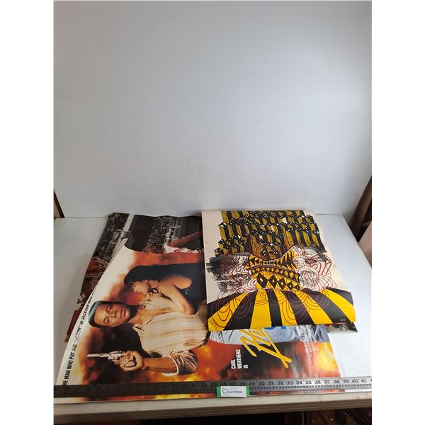(3) Posters (Michael Jordan, Carl Weathers, Gig) - Largest 34  x 22 