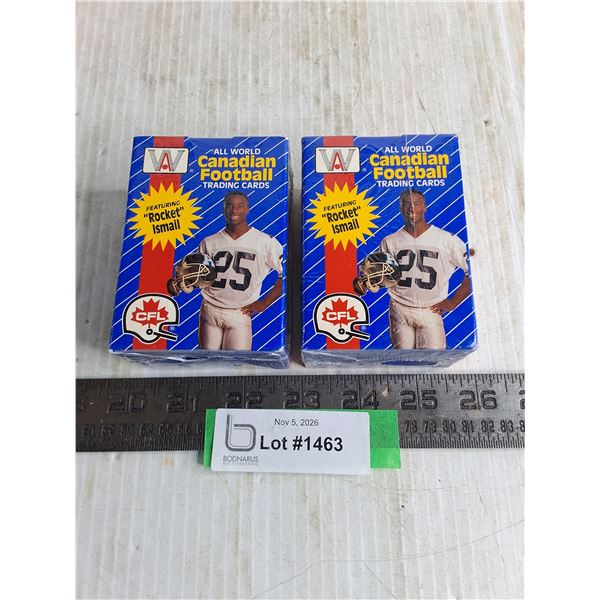 (2) Sealed AW Sports  CFL 110 Card Packs - Cannot Authenticate
