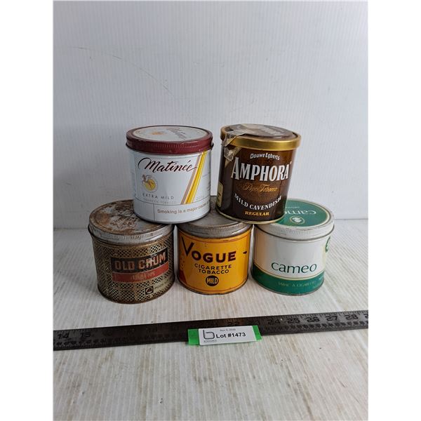 (5) Tobacco Tins