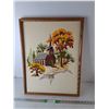 Image 1 : Framed Embroidered Church Wall Art 25.5" x 19.5"- As Is