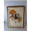 Image 2 : Framed Embroidered Church Wall Art 25.5" x 19.5"- As Is