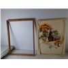 Image 3 : Framed Embroidered Church Wall Art 25.5" x 19.5"- As Is