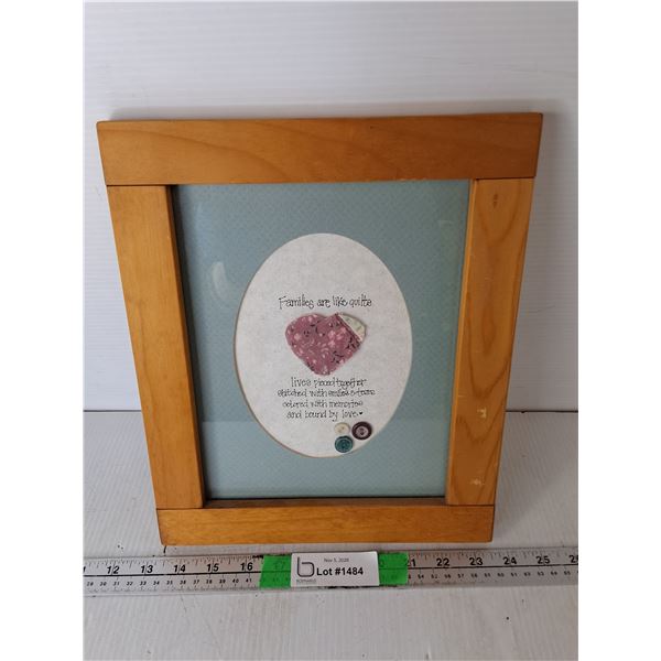 Families are Like Quilts Wall Art 12.25  x 10.25 