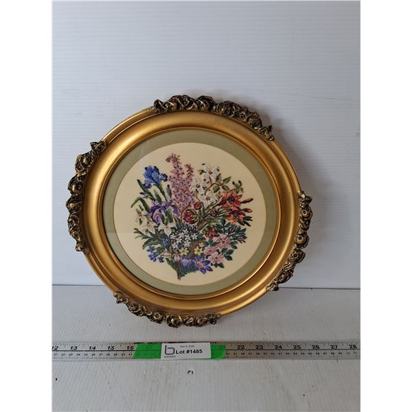 Embroidered Floral Wall Art 12 
