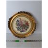 Image 1 : Embroidered Floral Wall Art 12"