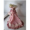 Image 3 : Victorian Style Porcelain Doll with Stand 19" Tall