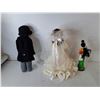 Image 2 : Japanese Paper Doll, Plastic Bride & Victorian Style Man Dolls up to 15.5"