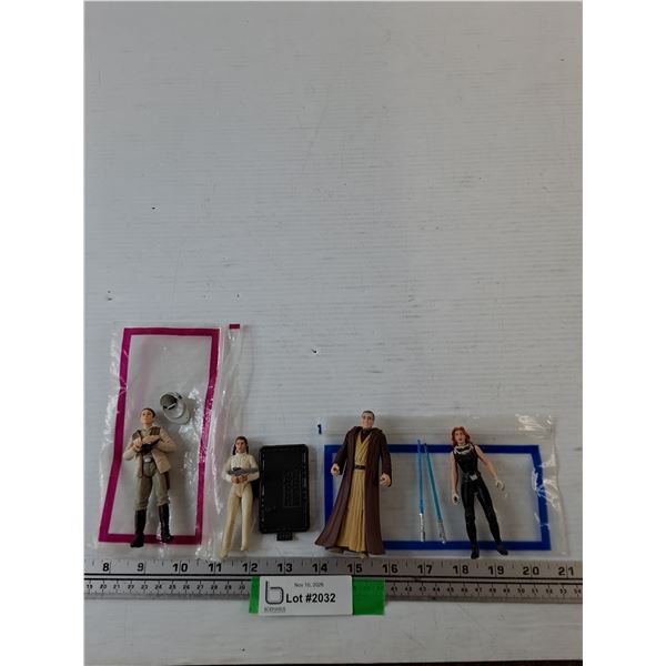 (4) Star Wars Figures, Leia, Captain Antilles, Anakin Skywalker ROTJ, Mara Jade