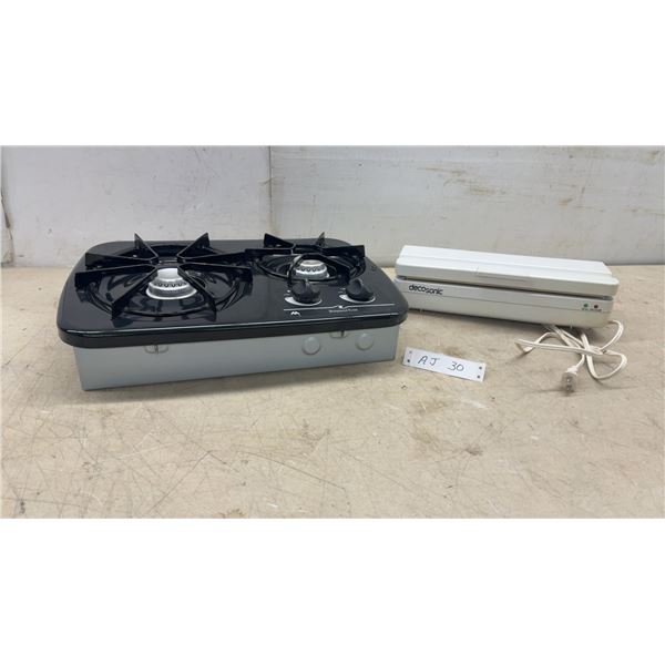 Wedgewood Vision 2-Burner RV Gas Cooktop and Decosonic Vacuum Sealer