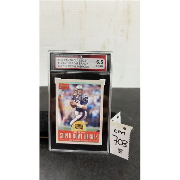 Graded Tom Brady Super Bowl Heroes Football Card