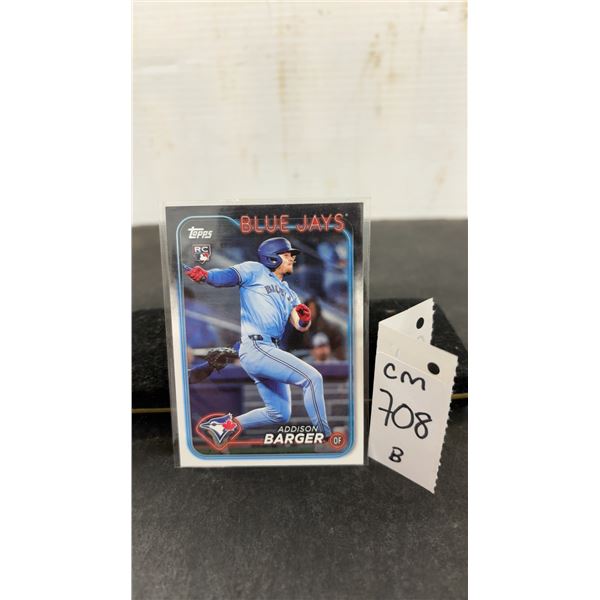 Addison Barger Blue Jays Rookie Baseball Card