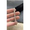 Image 5 : New 18K Gold Plated 5.0mm Emerald Cut Simulated Diamond (CZ) Tennis Bracelet - 6.75”-7.75” Long