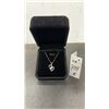 Image 1 : New 925S 0.4ct Simulated Diamond (CZ) Heart Necklace, 16”-18” Long