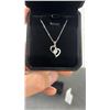 Image 2 : New 925S 0.4ct Simulated Diamond (CZ) Heart Necklace, 16”-18” Long