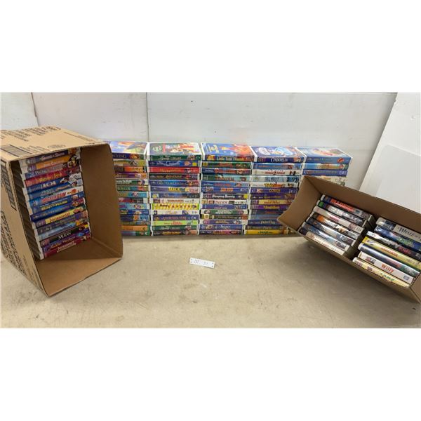 100+ Walt Disney and Other VHS Tapes Including Atlantis, Mulan, Pocahontas