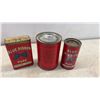 Image 3 : Vintage Blue Ribbon Baking Powder Tins, Pastry Spice and Marjoram Spice Tins, Set of Six