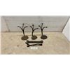 Image 1 : Vintage: 3 Cast Iron Buggy Steps and Double-Ended Wrenches