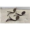 Image 4 : Vintage: 3 Cast Iron Buggy Steps and Double-Ended Wrenches