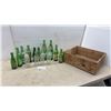 Image 1 : Vintage Soda Bottles Including 7-Up, Pepsi, Crush, Teem, Mountain Dew and More with Alicante Crate