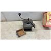 Image 12 : Vintage Kitchen Utensils: Way Rite Scale, Egg Scale, Coffee Grinder, Donut Maker with Box, Sifters