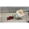 Image 3 : Vintage Kitchen Utensils: Way Rite Scale, Egg Scale, Coffee Grinder, Donut Maker with Box, Sifters