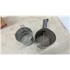 Image 9 : Vintage Kitchen Utensils: Way Rite Scale, Egg Scale, Coffee Grinder, Donut Maker with Box, Sifters